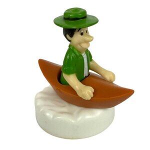 Ranger Smith In Canoe Glider 1990 Wendys Kids Meal Toy Yogi Bear Hanna-Barbera